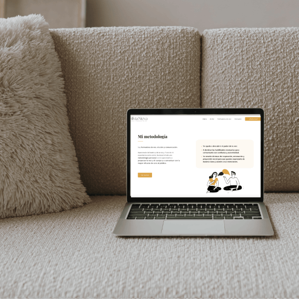 Diseño web elegante y minimalista