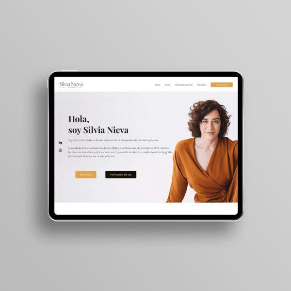 Diseño web elegante y minimalista