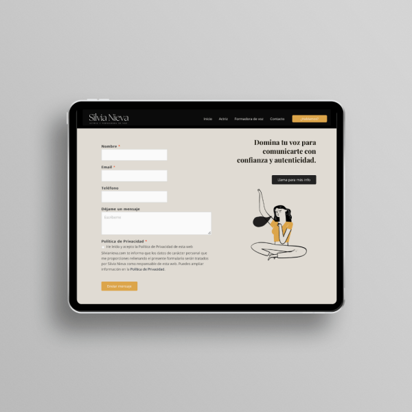 Diseño web elegante y minimalista