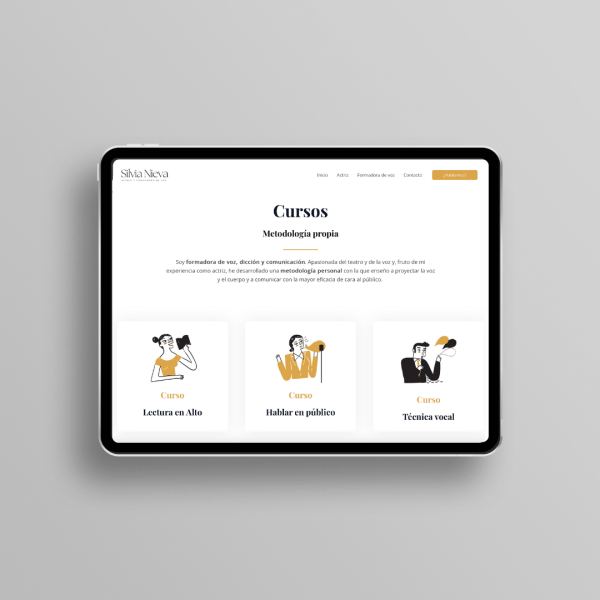 Diseño web elegante y minimalista